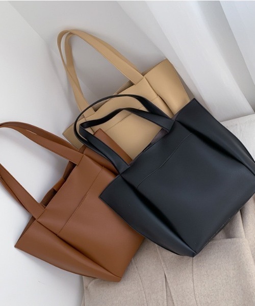 wears(ウェアーズ)の「【A4収納可】PUトート(トートバッグ・レディース・ブラック/ブラウン/ライトベージュ・FREE)」の22枚目の写真