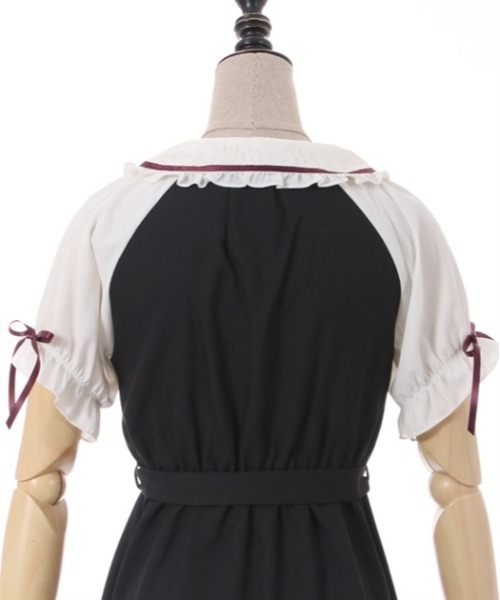 希少 axes femme ビッグリボンドッキングフリルワンピース y2k M axes femme PETIT LADY（アクシーズファムプチレディ）の「切替