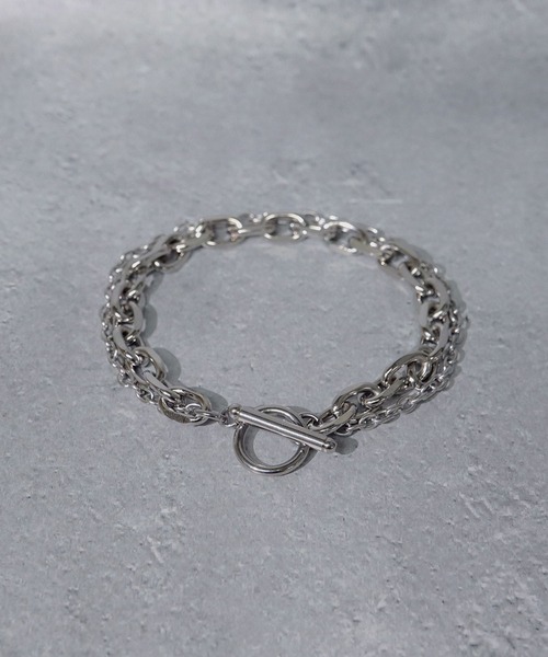 SBG（エスビー）の「SBG バリエーション メンズ ステンレス マンテルチェーン ブレスレット（ブレスレット・メンズ・A/B/D/E/F/G/H/I/J/K/L/M/N/O/P/Q/R/S/T/U/V/W/X/Y/Z/その他1/C/その他2・FREE）」の8枚目の写真