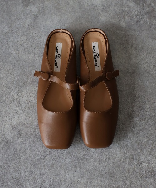 Riberry（リベリー）の「シンプルスクエアトゥミュール（パンプス・レディース・ブラウン/ホワイト/シルバー/ブラック・LARGE/MEDIUM）」の17枚目の写真