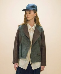my beautiful landlet（マイビューティフルランドレット）の「【my beautiful landlet】 WOOL × LEATHER RIDERS JACKET（ライダースジャケット）」