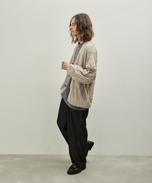 JUNRED（ジュンレッド）の「ランバスシアールーズカーディガン（カーディガン/ボレロ・メンズ・ブラック/パープル/グレー系その他・M/S/L）」の13枚目の写真