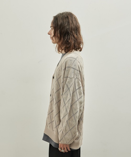 JUNRED（ジュンレッド）の「ランバスシアールーズカーディガン（カーディガン/ボレロ・メンズ・ブラック/パープル/グレー系その他・M/S/L）」の16枚目の写真