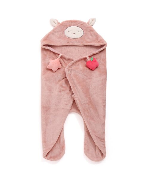 BREEZE（ブリーズ）の「アニマルバギーウォーマー（おくるみ・キッズ・ブルー/ブラウン/ピンク・80）」の3枚目の写真