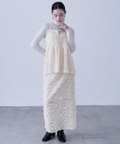 Fashion Letter(ファッションレター)の「ジャガード ペンシルロングスカート(スカート・レディース・アイボリー/ミント/ブラック・M)」の20枚目の写真