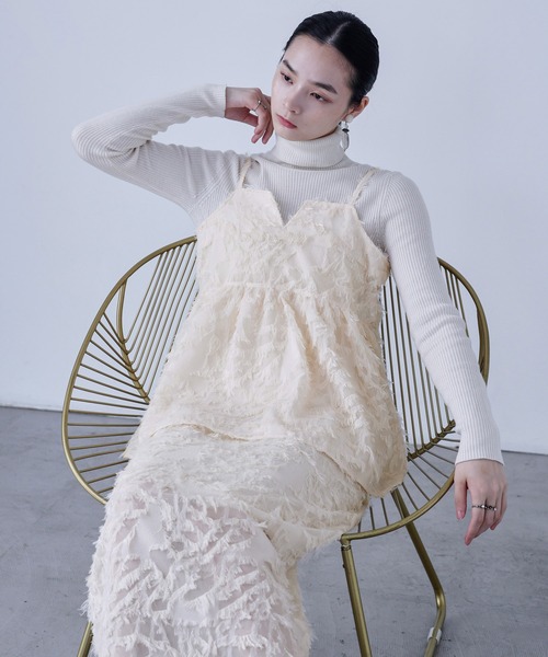 Fashion Letter(ファッションレター)の「ジャガード ペンシルロングスカート(スカート・レディース・アイボリー/ミント/ブラック・M)」の21枚目の写真