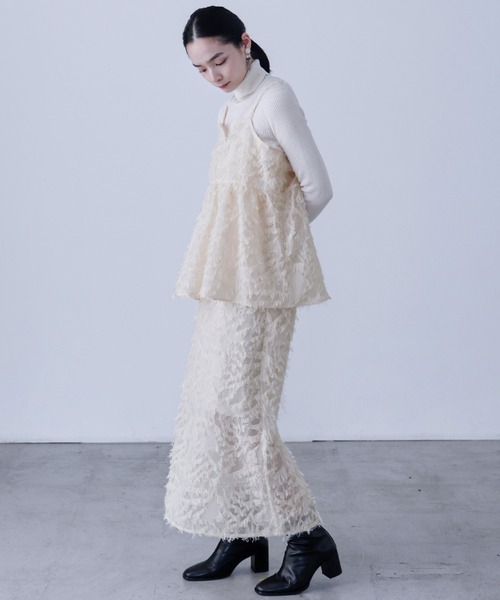 Fashion Letter(ファッションレター)の「ジャガード ペンシルロングスカート(スカート・レディース・アイボリー/ミント/ブラック・M)」の22枚目の写真