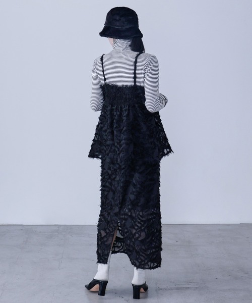 Fashion Letter(ファッションレター)の「ジャガード ペンシルロングスカート(スカート・レディース・アイボリー/ミント/ブラック・M)」の4枚目の写真