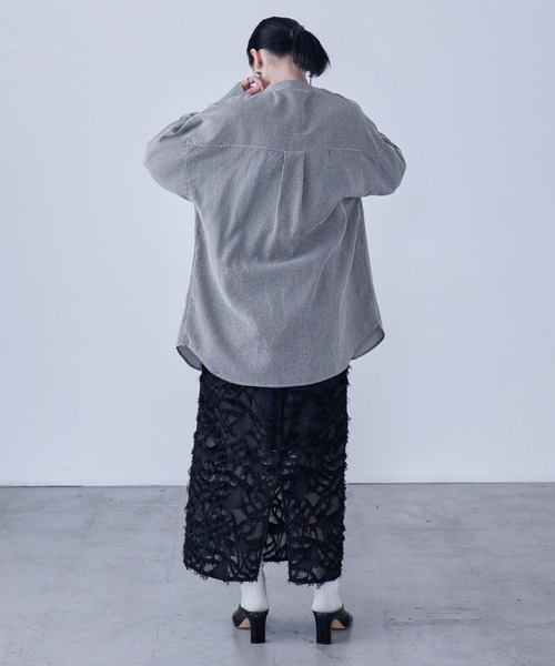 Fashion Letter(ファッションレター)の「ジャガード ペンシルロングスカート(スカート・レディース・アイボリー/ミント/ブラック・M)」の9枚目の写真