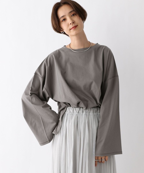 LEPSIM(レプシィム)の「ワイドスリーブロンT 963305(Tシャツ/カットソー・レディース・ブラウン/アイボリー/ベージュ・FREE)」の17枚目の写真