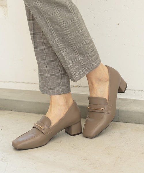 GLOBAL WORK（グローバルワーク）の「らくっションヒールローファー/962920（ローファー・レディース・ベージュ/ブラック/アイボリー/ベージュ系その他3・SMALL/MEDIUM/LARGE）」の10枚目の写真