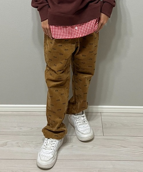 Moujonjon(ムージョンジョン)の「コーデュロイロゴ10分丈パンツ(その他パンツ・キッズ・ベージュ/ブラウン・140/90/130/110/120/100)」の2枚目の写真