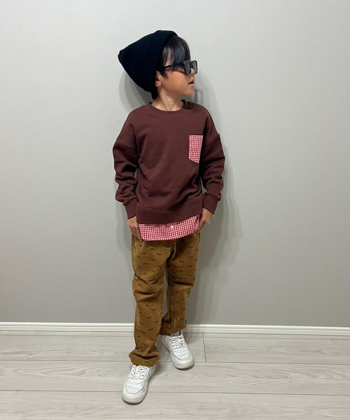 Moujonjon(ムージョンジョン)の「コーデュロイロゴ10分丈パンツ(その他パンツ・キッズ・ベージュ/ブラウン・140/90/130/110/120/100)」の10枚目の写真