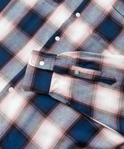セール】Rayon ombre check shirts / レーヨンオンブレチェック