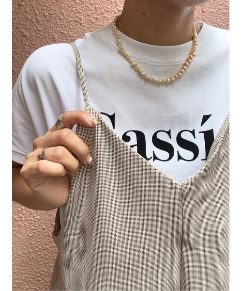 Right-on(ライトオン)の「【HONEYSUCKLE ROSE】キャミワンピース(ワンピース・レディース・ホワイト×カーキブラウン/ブラック・M-L)」の11枚目の写真