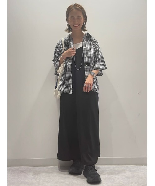 Right-on(ライトオン)の「【HONEYSUCKLE ROSE】キャミワンピース(ワンピース・レディース・ホワイト×カーキブラウン/ブラック・M-L)」の20枚目の写真