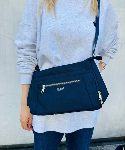 anello（アネロ）の「anello GRANDE / グリッター　多収納ショルダー / GTC4132Z（トートバッグ・レディース・ベージュ系その他/ブラック/ライトグレー/ネイビー・ONESIZE）」の4枚目の写真