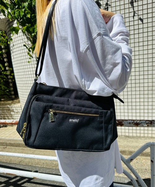 anello（アネロ）の「anello GRANDE / グリッター　多収納ショルダー / GTC4132Z（トートバッグ・レディース・ベージュ系その他/ブラック/ライトグレー/ネイビー・ONESIZE）」の2枚目の写真