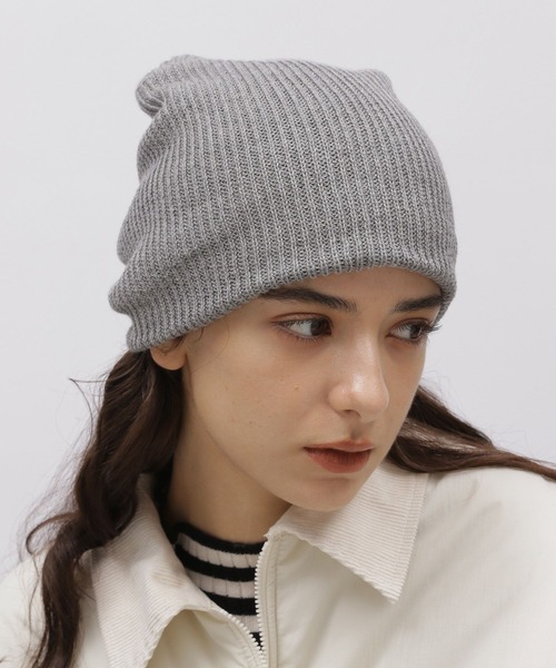 LAKOLE（ラコレ）の「アゼニットワッチ / 974089（ニットキャップ/ビーニー・レディース・ブラック/グレー/ベージュ・FREE）」の4枚目の写真
