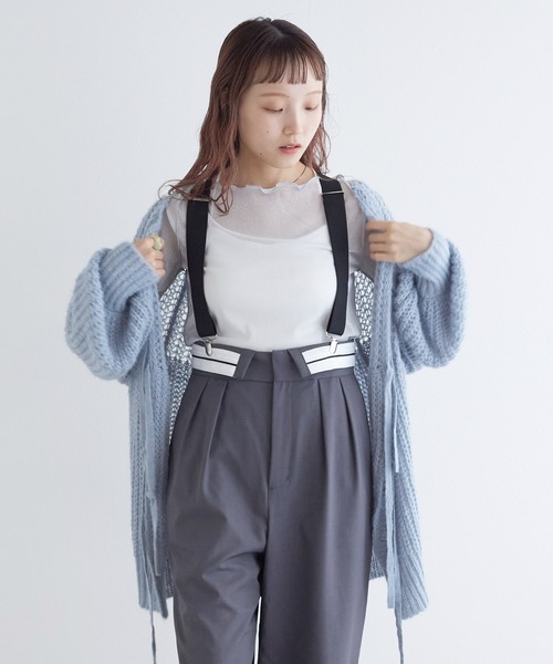 w closet（ダブルクローゼット）の「ラメメッシュプルオーバー（Tシャツ/カットソー・レディース・キナリ/グレー/オフホワイト・FREE）」の13枚目の写真