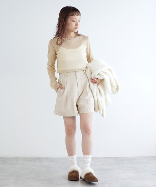 w closet（ダブルクローゼット）の「ラメメッシュプルオーバー（Tシャツ/カットソー・レディース・キナリ/グレー/オフホワイト・FREE）」の16枚目の写真