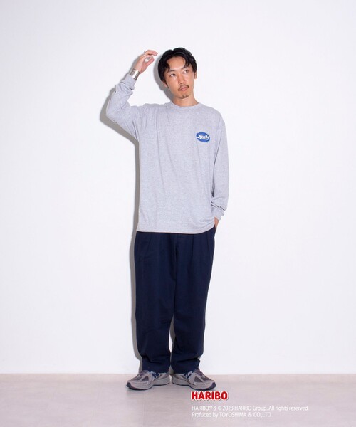 GLOSTER(グロスター)の「【HARIBO/ハリボー】バックプリントロンT no.1(Tシャツ/カットソー・メンズ・ホワイト/杢グレー・L/M/S)」の12枚目の写真