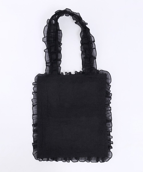 WC（ダブル シー）の「シアーフリルトートバッグ（トートバッグ・レディース・ピンク/ホワイト/ブラック・FREE）」の19枚目の写真