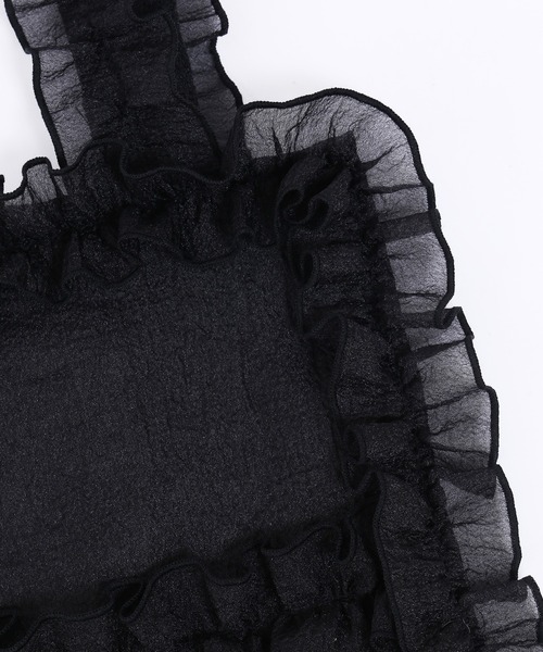 WC（ダブル シー）の「シアーフリルトートバッグ（トートバッグ・レディース・ピンク/ホワイト/ブラック・FREE）」の20枚目の写真