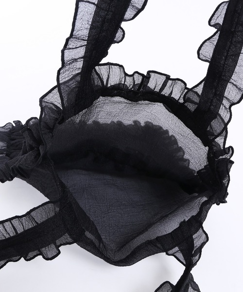 WC（ダブル シー）の「シアーフリルトートバッグ（トートバッグ・レディース・ピンク/ホワイト/ブラック・FREE）」の21枚目の写真