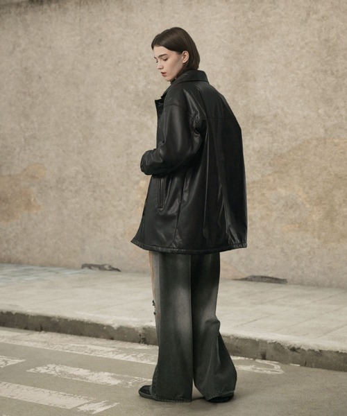 EMMA CLOTHES（エマクローズ）の「オーバーサイズカーコート EMMA CLOTHES（ブルゾン・メンズ・ブラウン/カーキ/ブラック・L/M）」の18枚目の写真