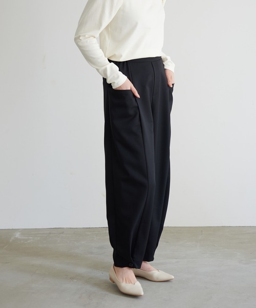 裾ボタン きれいめ 裾のボタンで2wayに使える綺麗めパンツ☆ダンス