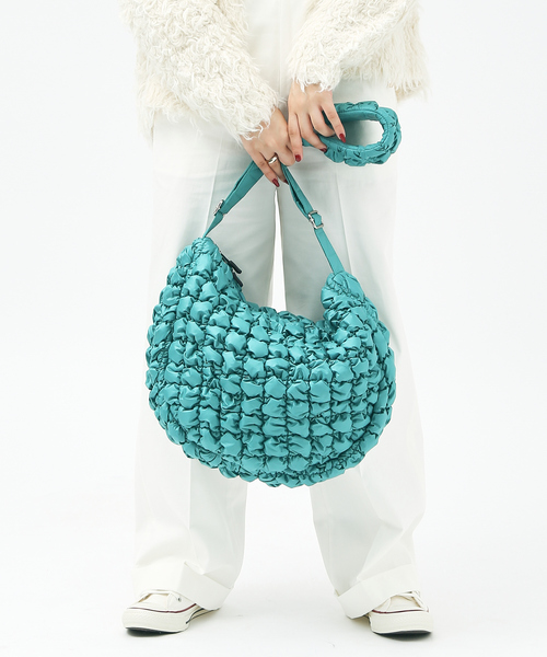 LOWELL things（ロウェル　シングス）の「キルティングワンショルダーバッグ/クロスボディバッグ（ショルダーバッグ・レディース・ブラック/グリーン/グレイッシュベージュ・フリー）」の9枚目の写真