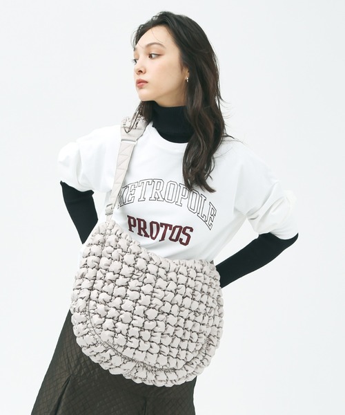 LOWELL things（ロウェル　シングス）の「キルティングワンショルダーバッグ/クロスボディバッグ（ショルダーバッグ・レディース・ブラック/グリーン/グレイッシュベージュ・フリー）」の8枚目の写真