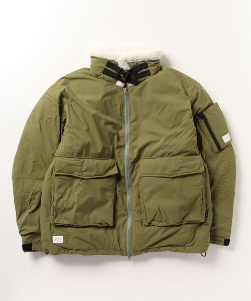 MAGIC STICK（マジックスティック）の「MAGIC STICK / マジックスティック：TYPE B-3 DOCA JKT：22AW-MS11-028[WAX]（ダウンジャケット/コート・メンズ・ブラック/オリーブ・XL/L）」の4枚目の写真