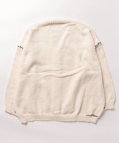 Coo+i(クーイ)の「ステッチ配色ニットカーディガン オーバーサイズ(カーディガン/ボレロ・レディース・ホワイト/ブラック・FREE)」の20枚目の写真