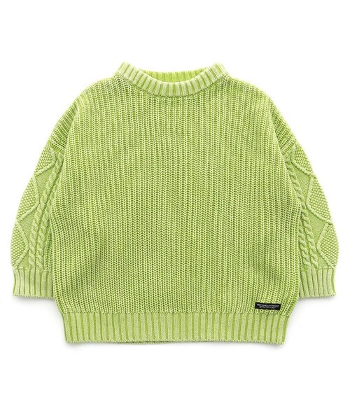F.O.KIDS(エフオーキッズ)の「ガーメントダイリブニット(編地切替)(ニット/セーター・キッズ・キナリ/ブルー/チャコール/ライム/オレンジ・100/90/95/110/120/130/150/80/140)」の12枚目の写真