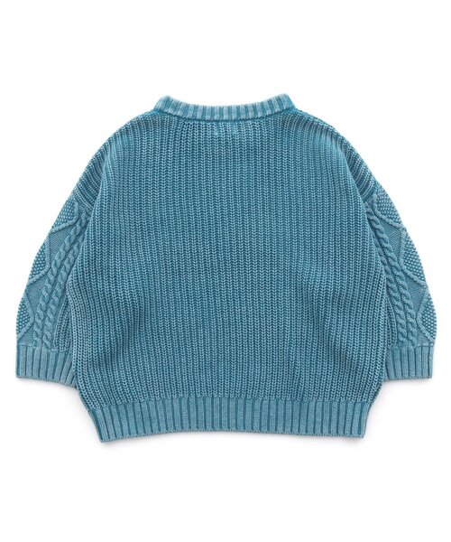 F.O.KIDS(エフオーキッズ)の「ガーメントダイリブニット(編地切替)(ニット/セーター・キッズ・キナリ/ブルー/チャコール/ライム/オレンジ・100/90/95/110/120/130/150/80/140)」の11枚目の写真