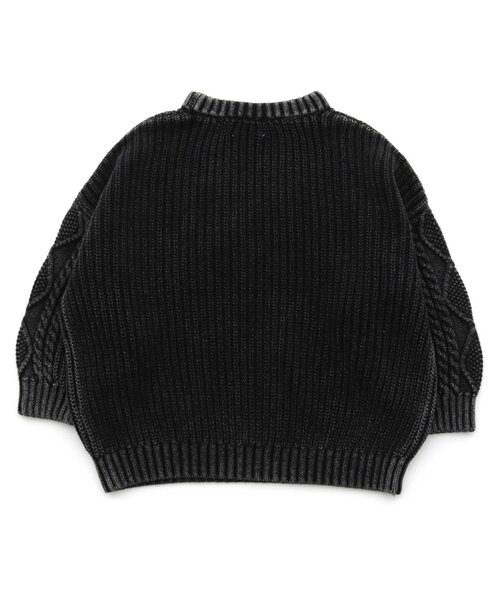 F.O.KIDS(エフオーキッズ)の「ガーメントダイリブニット(編地切替)(ニット/セーター・キッズ・キナリ/ブルー/チャコール/ライム/オレンジ・100/90/95/110/120/130/150/80/140)」の14枚目の写真