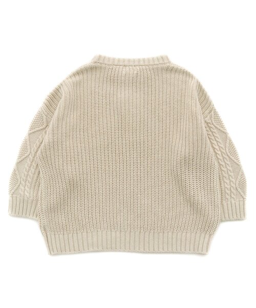 F.O.KIDS(エフオーキッズ)の「ガーメントダイリブニット(編地切替)(ニット/セーター・キッズ・キナリ/ブルー/チャコール/ライム/オレンジ・100/90/95/110/120/130/150/80/140)」の15枚目の写真