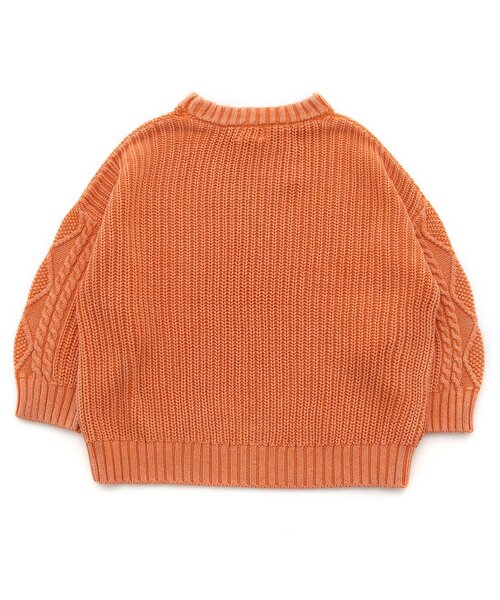 F.O.KIDS(エフオーキッズ)の「ガーメントダイリブニット(編地切替)(ニット/セーター・キッズ・キナリ/ブルー/チャコール/ライム/オレンジ・100/90/95/110/120/130/150/80/140)」の16枚目の写真