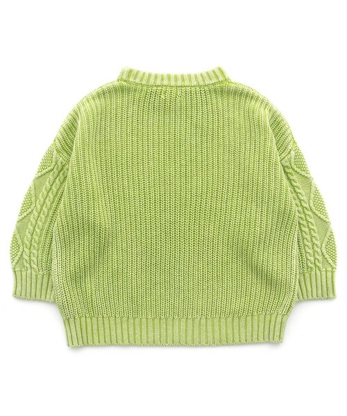 F.O.KIDS(エフオーキッズ)の「ガーメントダイリブニット(編地切替)(ニット/セーター・キッズ・キナリ/ブルー/チャコール/ライム/オレンジ・100/90/95/110/120/130/150/80/140)」の13枚目の写真