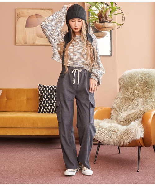 anap mimpi（アナップミンピ）の「アーム切替クロップド丈MIXスラブニット（ニット/セーター・レディース・グレー/ピンク・FREE）」の12枚目の写真