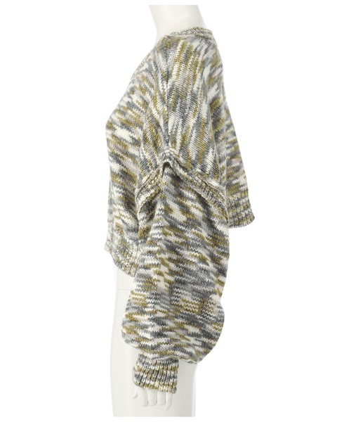 anap mimpi（アナップミンピ）の「アーム切替クロップド丈MIXスラブニット（ニット/セーター・レディース・グレー/ピンク・FREE）」の6枚目の写真