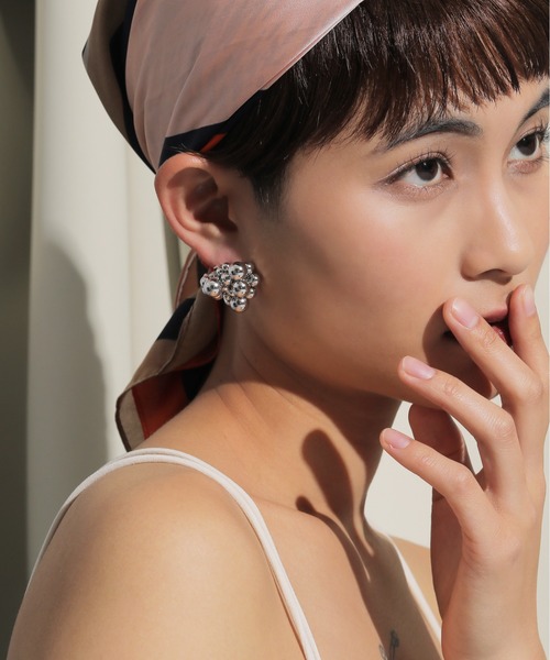 voov（ブーブ）の「パール メタル ボール つぶつぶ ボリュームピアス（ピアス（両耳用）・レディース・アイボリー/シルバー/ゴールド・フリー）」の20枚目の写真