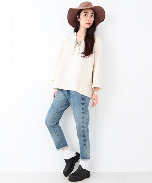 Ray BEAMS（レイビームス）の「◇●■FACTOTUM femme×Ray BEAMS / 別注スター デニム パンツ（デニムパンツ・レディース・インディゴブルー・38/36）」の7枚目の写真