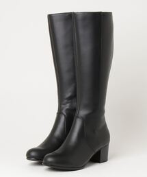 ABC-MART | ABC SELECT エービーシーセレクト RND PLN LONG5.5 ラウンドプレーンロングブーツ 5.5 W3039 BLACK(ブーツ)