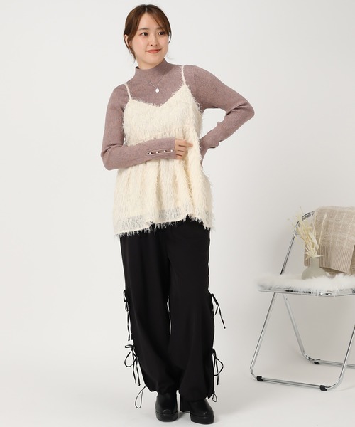 【MA*RS】 ビスチェ風♥黒♥キャミソール♥メデューサ柄 SENSE OF PLACE by URBAN RESEARCH キャミソール フェザー