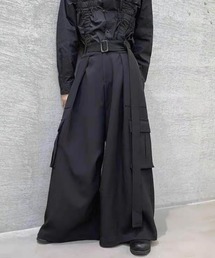 NOVESSEL（ノベセル）の「『NOVESSEL/ノベセル』ベルト付き袴カーゴパンツ【Y】【CN】（スラックス）」