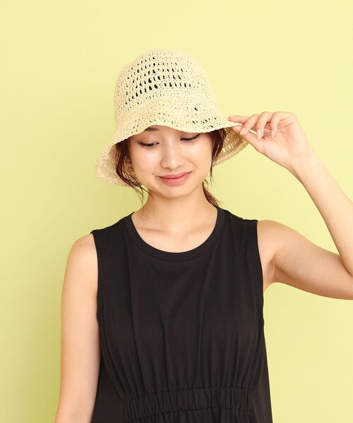 B:MING by BEAMS（ビーミングバイビームス）の「B:MING by BEAMS / ペーパー クロシェ ハット（ハット・レディース・ブラウン系その他3/ブラック/ナチュラル・ONE SIZE）」の3枚目の写真