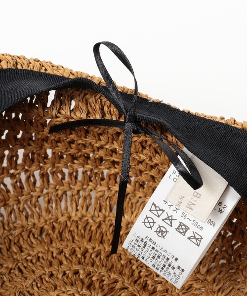 B:MING by BEAMS（ビーミングバイビームス）の「B:MING by BEAMS / ペーパー クロシェ ハット（ハット・レディース・ブラウン系その他3/ブラック/ナチュラル・ONE SIZE）」の4枚目の写真